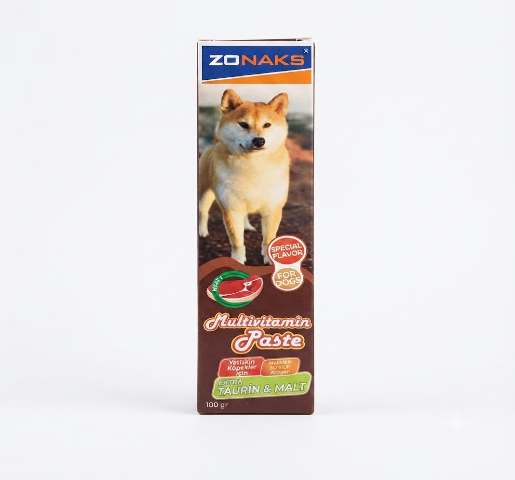 Zonaks Yetişkin Köpekler İçin Ekstra Taurin ve Maltlı Multivitamin Paste 100 gr